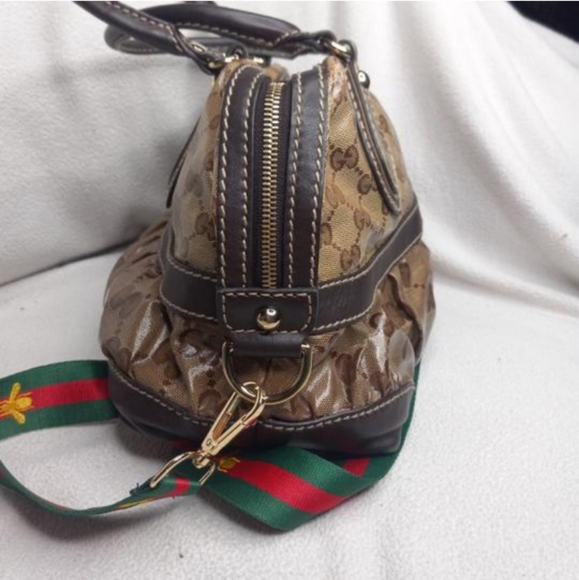 Authentic Gucci GG Monogram Supreme Mixed Crystal Boston Doctor Satchel Bag - Picture 5 of 11